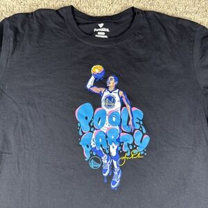 Jordan Poole "Poole Party" Golden State NBA Black T-shirt Fanatics Size XL